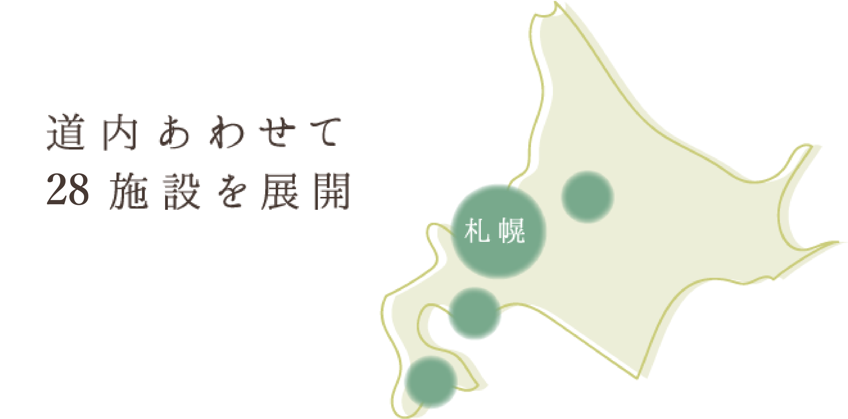 道内あわせて28施設を展開